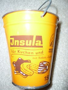 Advertising Tin Jnsula Gewurze Bucket 150g empty 3" tall From Europe