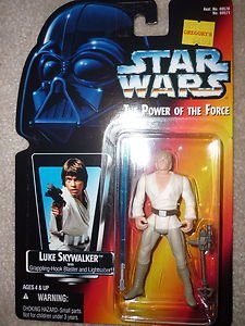 Kenner Star Wars POTF Luke Skywalker Grappling Hook Red Card 1995 Action Figure