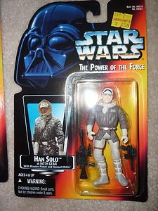 Kenner Star Wars POTF Han Solo in Hoth Gear Red Card 1995 Action Figure