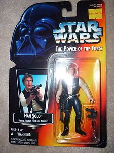 Kenner Star Wars POTF Han Solo Heavy Assault Rifle Red Card 1995 Action Figure