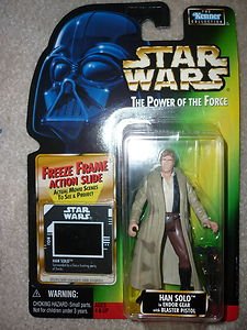 Kenner Star Wars POTF Han Solo Endor w/Freeze Frame Collection 1 Action Figure
