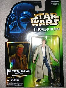 Kenner Star Wars POTF Han Solo Endor Gear w/ Hologram Collection 1 Action Figure