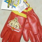 WWF Hulk Hogan Kids Gloves w/action figure image face wwe 1991