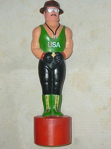 WWF & GI Joe Soakies Bubble Bath Bottle Sgt Slaughter Action Figure wwe hasbro