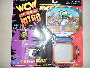 OSFT WCW Monday Nitro Tag Team Championship Buckle Mini Action Figures NWO wwe