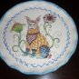 Deruta Majolica Stylized Unique Design Cat Plate Handpainted Made in Italy