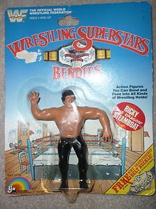 LJN WWF Ricky the Dragon Steamboat Bendies Bendy Bend-Em action figure 1985 wwe