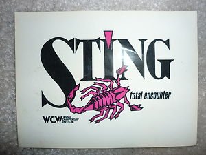WCW Sting Sticker Fatal Encounter wwe tna 1990s