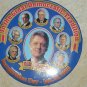 Bill Clinton Inauguration Day 1993 Political Pin 4" shows Johnson Kennedy Truman
