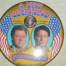Bill Clinton  Al Gore Inauguration Day 1993 Political Pin 3.5"