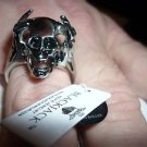 Blackjack Brand Steel Skull Mens Rings Size 12 Cool Sculpt $65 Retail