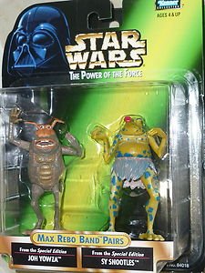 Star Wars POTF Max Rebo Band Pairs Joh Yowza Sy Snootles Action Figure 1998