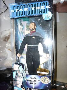 Playmates Star Trek First Contact William T Riker Collector 9" Action Figure '96