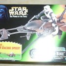 Star Wars Power Racing Speeder Bike w/Scout Trooper Action Figure 1997