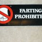 Farting Prohibited Bumper Sticker (no farting allowed)