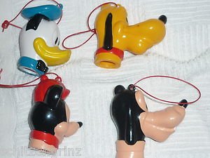 Mickey Mouse Pluto Goofy Donald Duck Finger Puppets pvc action figure 1990s