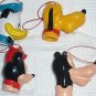 Mickey Mouse Pluto Goofy Donald Duck Finger Puppets pvc action figure 1990s