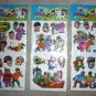 Three 3 Stooges Cartoon Puffy Stickers Lot of 3 Action Figure Comic Images