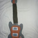 Pottery Barn Kids Guitar Shaped Pillow Oreiller Brown