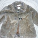 Girls Toddler Catimini Faux Fur Brown Overcoat Coat Made In France Size 3 3A/94