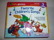 Childrens CD Baby Genius Favorite Children's Songs 3 CD Set 46 Songs!