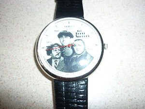 The Three 3 Stooges Moe Larry Curly Watch Wristwatch 1990 Harlo Japan Movement