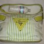 Guess Island Canary Hobo Lime Green White Stripe Womens Purse Handbag Pocketbook