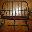 Shaker Spindle Back Wood Bench Settee Doll Size 17Wx15H(display planter/pot too)