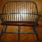 Shaker Spindle Back Wood Bench Settee Doll Size 17Wx15H(display planter/pot too)
