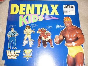 WWF Dentax Kids Hulk Hogan Ultimate Warrior Header Card wwe action figure pics