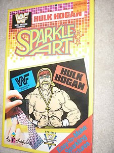 WWF Colorforms Hulk Hogan Sparkle Art w/action figure box artwork '91 wwe Sealed