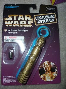 Star Wars C3PO Flashlight Keychain   1997 Tiger Electronics