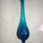 Blue Flower Vase 15" Glass