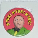 Three 3 Stooges Buttons Up Pin: Curly Nyuk Nyuk Nyuk (curley)