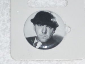 Three 3 Stooges Buttons Up Pin: Moe Portrait