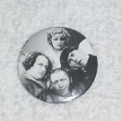 Three 3 Stooges Buttons Up Pin: Stooges  w/ Woman Head Knock