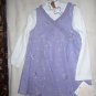 NEW Bonnie Baby 2 pc Garment Purple and White sz size 24M 24 Months bonnie jean