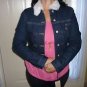 Levis Womens Trucker Jean Jacket Faux Fur Shearling Sz M Med Winter Coat $88 Ret