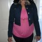 Levis Womens Jean Jacket Faux Fur Collar Size M Med Winter Coat $150 Retail
