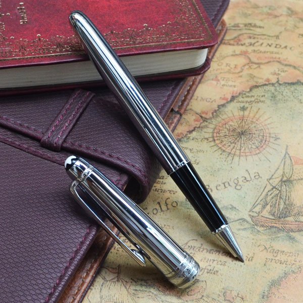 Montblanc Meisterstuck Solitaire Silver Sterling Rollerball Pen Vintage