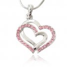 HCA 4-H Welding Team    Double Heart Charm Pendant Necklace