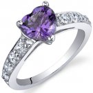 HCA 4-H Welding Team   1.00 Carats Amethyst Ring in Sterling Silver Rhodium