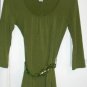 Juniors Green 3/4-Sleeve Top w/ Sequined Belt Sz. Med. NWT *SALE*