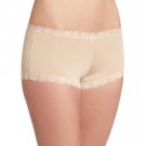 Maidenform boyshort panty w/lace trim nude Medium NWT