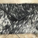 Cowhide Leather Crossbody Chain Genuine Cow Hide Messenger Clutch Bag