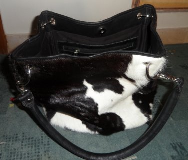 Ladies purse, cowhide Shoulder strap bag, tote bag, cowhide leather bag, cow hide rugs
