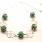 Pearly Turquoise Necklace - Lampwork Jewelry - Lampwork Necklace - Glass Bead Jewelry
