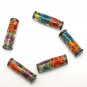 Lampwork Garden Cylinder Beads (5) SRA - DIY Jewelry - Flower Beads - Floral Beads