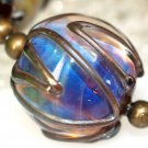 Lampwork Silver Stones (5) - DIY Jewelry - Jewelry Supplies - Blue Beads - Handmade Beads