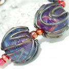 Lampwork Multicolor Silver Stones (7) - DIY Jewelry - Jewelry Supplies - Decorated Beads